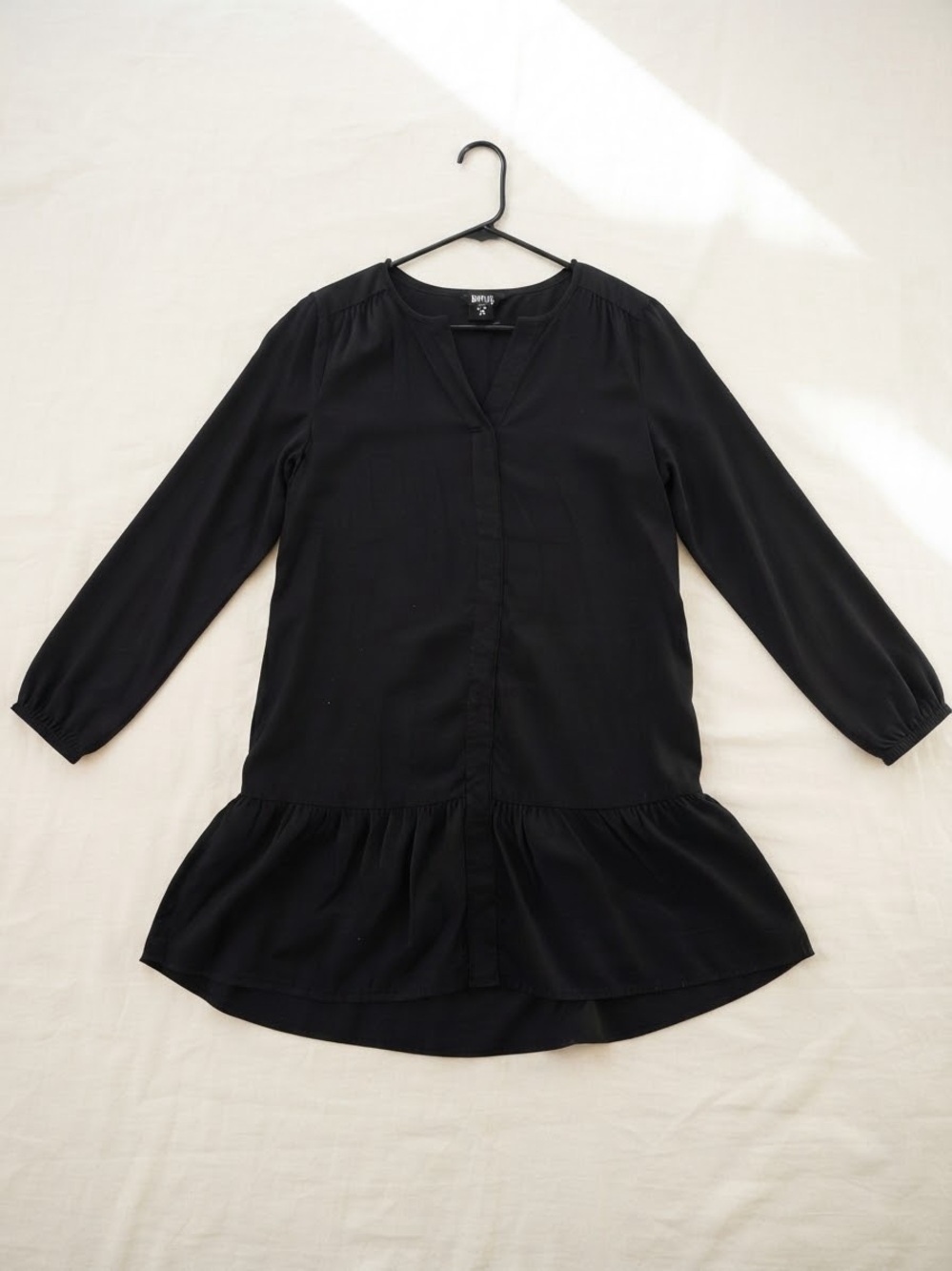 Buffalo David Bitton Black Long Sleeve Mini Dress Size Small Like New